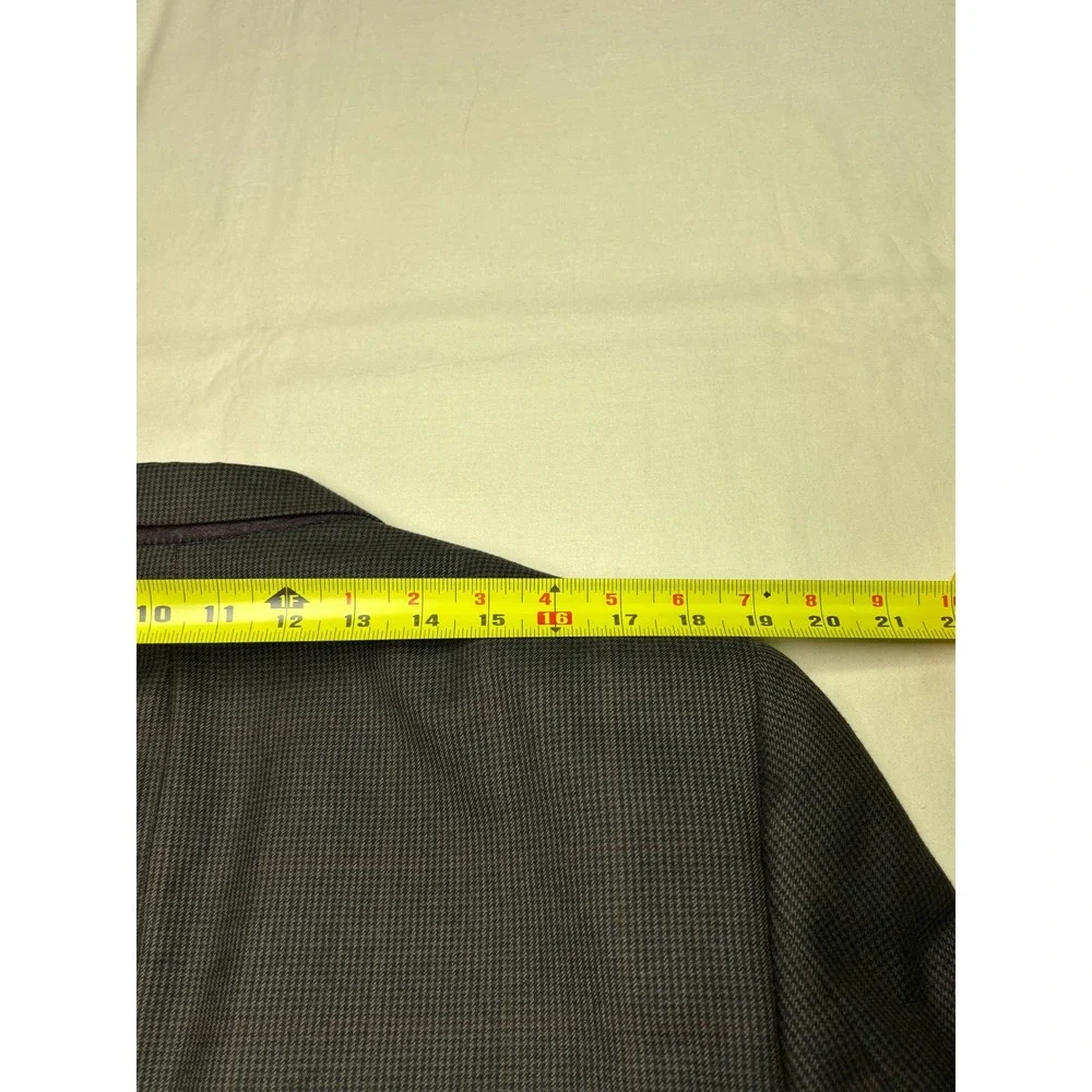 Jos. A. Bank Gordon Mens 39L 34X33 Wool Suit Grey‎ 2 Pc Micro Check 2 Button USA